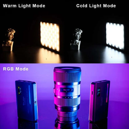 Ulanzi VL120 RGB LED Video Light; Full Color Rechargeable 3100Mah Dimmable 2500-9000K Lamp