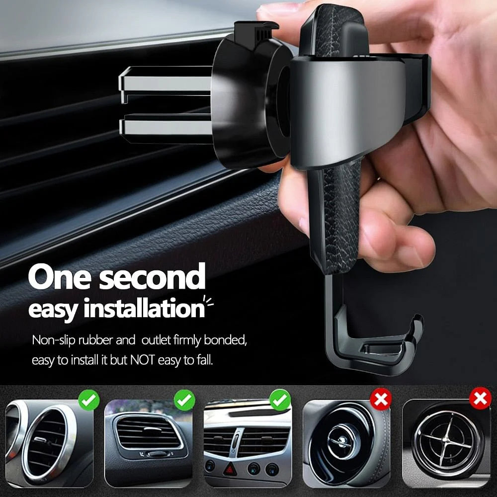 Gravity Car Holder for Phone in Car Air Vent Clip Mount No Magnetic Mobile Phone Holder Cell